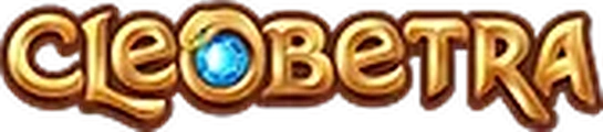 Cleobetra Casino – złote logo z niebieskim klejnotem